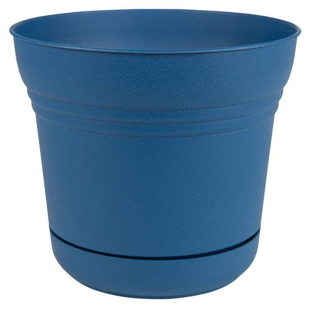 Bloem Saturn Blumentopf – 17,8 Cm Vase Mit Integriertem Untersetzer, Aus Recyceltem Kunststoff, Farbe Exotica