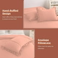 thumbnail image 6 of D.N.G. BEDDINGS 1 Piece Luxury 5 Inch Two Layer Ruffle Comforter Premium Super Soft, 800 TC, 100% Egyptian Cotton, Super Soft, Full/Queen Size Peach Color, 6 of 7