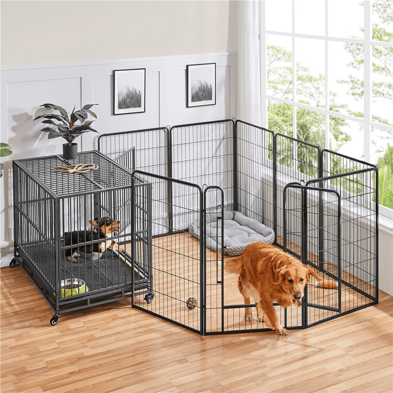Alden Design Dog Playpen with Door Panels for Outdoor