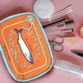 thumbnail image 4 of ajkijo Canned Sardines Makeup Bag, Funny Sardine Tin Fish Cosmetic Bag, Creative Cute Makeup Bag Kawaii Pencil Case Pouch, Make up Pouch for Women Orange, 4 of 5