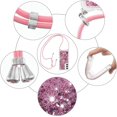 thumbnail image 3 of for Samsung Galaxy S23 FE Clear Case with Crossbody Lanyard, Glitter Sparkly Bling Quicksand with Detachable Adjustable Shoulder Neck Strap Cover Cases for Samsung S23 FE QKG Rose Gold, 3 of 14