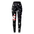 thumbnail image 4 of Arlun Christmas Leggings for Women 2025 Ugly Xmas Fashion Full Print Elastic High Waist Casual Pants Soft Comfy Ankle Seasonal Printed Leggings Black3 XXL, 4 of 5