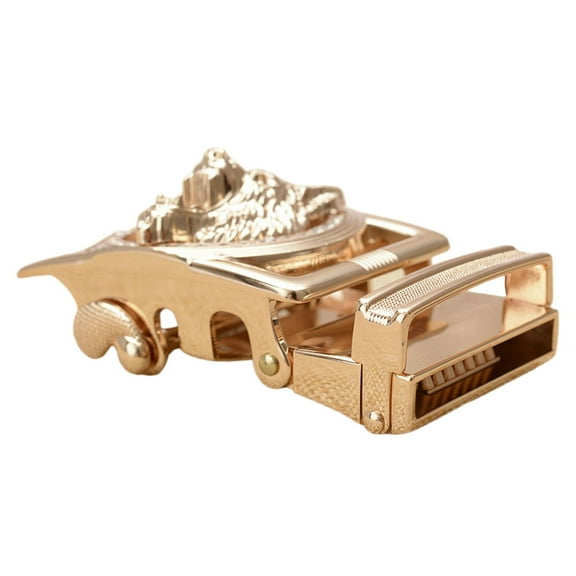 MUSEYA Wolf Head Belt Buckle Golden Alloy Wear Resistance 1Pcs