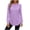 Purple, variant on Lutiedan Waffle Knit Tunic Tops for Women Long Sleeve Curved Hem Shirts Casual Crewneck Fall Pullover Blouses S-XXL