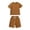 Brown, variant on Boys 2-Piece Summer Set Relaxed Fit Short Sleeve T-Shirt and Shorts Outfit Blue 7-8 Years