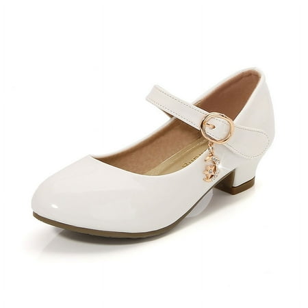 

Girls‘ High-heeled Shoes Four Seasons British School Student Shoes Single-layer Shoes Children‘s Performance Ballet Shoes