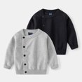 thumbnail image 2 of YTDSCS Baby Kids Boys Button-Down Cardigan Sweater Toddler V-Neck Knit Tops 2-7 Years Spring Fall Thin Cardigan Jacket for Boys, 2 of 9
