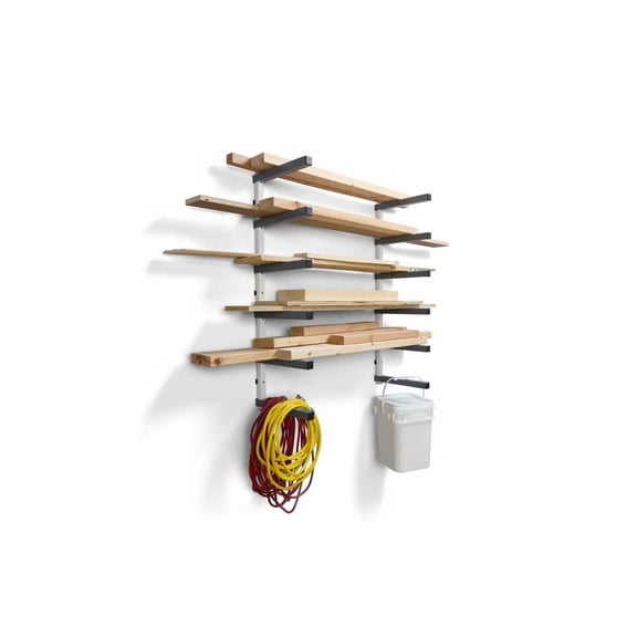 Bora Portamate Wall Mounted Storage Rack 6 Level Gray/white