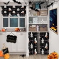 thumbnail image 2 of Halloween Kitchen Curtains Cute Ghost Window Curtains Valance and Tier Set 36 Inch, Pumpkin Vintage Black Rod Pocket Short Tier Curtain for Room, Spooky Boo Funny Small Cafe Kitchen Decor, 2 of 6