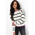 thumbnail image 4 of Redhotype Elevate Your Style with the Vibrant White Stripe Drop Shoulder Sweater, 4 of 8