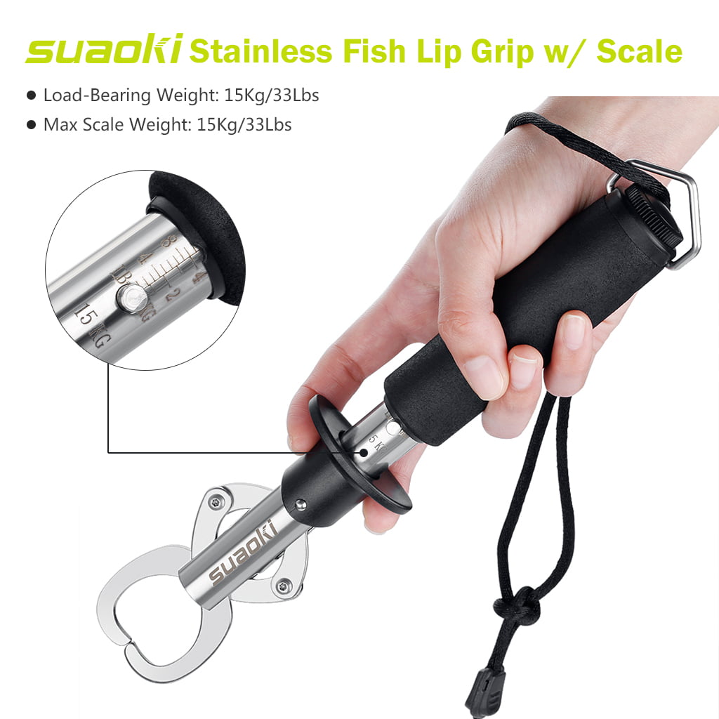 Stainless Steel Fish Lip Grabber Powerful Grip Trigger Fishing Tackle Lp 
