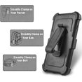 thumbnail image 4 of Compatible with LG V30S ThinQ Case,V30 Case, V30 Plus Case, V35 ThinQ Case - Full-Body Rugged Belt Clip Holster Kickstand Case Without Built-in Screen Protector Black, 4 of 5