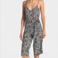 thumbnail image 4 of Velvet Torch Waist Tie Cropped Leg Jumpsuit, 4 of 9