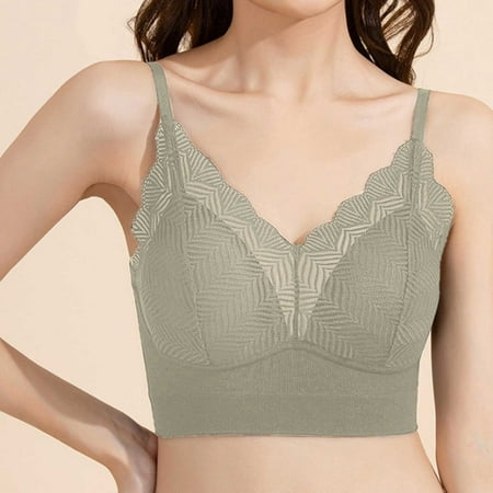 

PEASKJP Bras for Women Full Coverage Breathable Wireless Comfort Bra High Support Convertible Straps Pullover Bras Lingerie for Women One Size AG