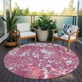 thumbnail image 6 of Addison Rugs Chantille Indoor/Outdoor Transitional Abstract Blush Washable Round Rug, 8' x 8', 6 of 6