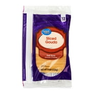 Great Value Deli Style Sliced Gouda Cheese, 8 oz, 12 Count