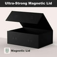 thumbnail image 3 of Large Black Gift Box with Lid: 13.5×10×5 Inches - Strong Magnetic Closure for Christmas Wedding Birthday Gifts – Perfect for Couples Friends Family, 3 of 6