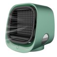 thumbnail image 1 of Ventilador de nebulización portátil, mini ventilador de escritorio recargable por USB, con rociador de agua para el hogar y la oficina, color verde, 1 of 12