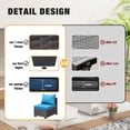 thumbnail image 6 of JOYURE 2 pieces Patio Furniture Set,Wicker Conversation Sofa,Peacock, 6 of 7