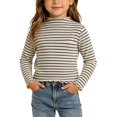 thumbnail image 6 of ShomPort Girls Tops Soft Thermal Undershirts Mock Neck Knit Cotton T-Shirts Long Sleeve Layering Shirts 3 M-3Y, 6 of 6