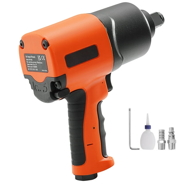 KFFKFF Pneumatic Impact Wrench, 3/4-Inch Drive Air Impact Device, Capable of 1870ft-lbs Torque for Nut Removal, Composite Air Impact Tool for Vehicle Fixes and Routine Maintenance Tasks