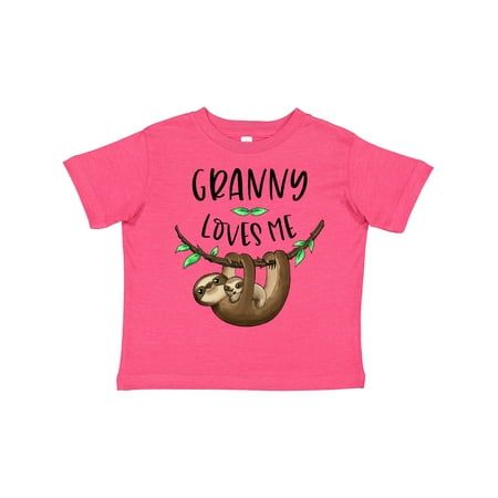 

Inktastic Granny Loves Me Cute Sloth and Baby Gift Toddler Boy or Toddler Girl T-Shirt