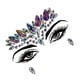 thumbnail image 2 of Seitruly Cuentas de gemas para la cara de los ojos, pegatinas autoadhesivas de diamantes de imitación, joyería geométrica resistente al agua, Tratamientos faciales Púrpura claro, 2 of 6