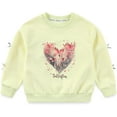 thumbnail image 2 of Peacolate 5-12Years Spring Fall Clothingsets Kid Little&Big Girls Pullover Long Sleeve T Shirt and Embroider Butterfly Jeans,Yellow,10-12Years, 2 of 5