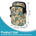 thumbnail image 7 of COEQINE Lightweight Forearm Crutch Bag for Seniors Boho Butterfly Floral Walking Cane Storage Pouch, with 2 Zipper Pockets, Large Capacity, Hands-Free, for Men Women, 7 of 7