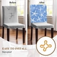 thumbnail image 5 of Summer Blue White Starfish Ocean Marine Life Coastal Chair Covers Set of 6 Chair Back Covers Stretch Removable Washable Chairs Slipcovers Chair Protector for Dining Room Kitchen Party Decor, 5 of 5