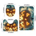 Bathroom Rugs Sets 3 Piece Halloween Ghost Puzzle Pumpkin B Absorbent