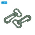 thumbnail image 3 of Plastic Swivel Snap Hook Rotary Lobster Clasp Buckle for Backpack Luggage Webbing Strap, Dark Green, 2 Pack, 3 of 6
