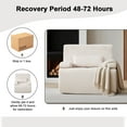 thumbnail image 7 of Boneless Chair for Small Space Corduroy Cloud Chair Foam Couch with Wide Armrest Comfy Reading Single Sofa Chairs for Living Room, 7 of 7