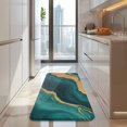 thumbnail image 4 of Teal Marble Gold Line Pattern Kitchen Rug Mat,Kitchen Runner Rugs Non Skid Washable,Decorative Kitchen Floor Mats for Kitchen,Sink,Laundry,17"x47.2", 4 of 7
