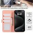 thumbnail image 4 of for Samsung Galaxy A23 5G Premium PU Leather Wallet Flip Case, RFID Blocking Magnetic Card Slots Cash Pocket Kickstand Multifunctional Drop Protective Phone Cover for A23 5G, Pink, 4 of 6