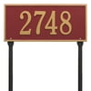 Personalized Whitehall Products Hartford 1-Line Standard Lawn Plaque in Red/Gold