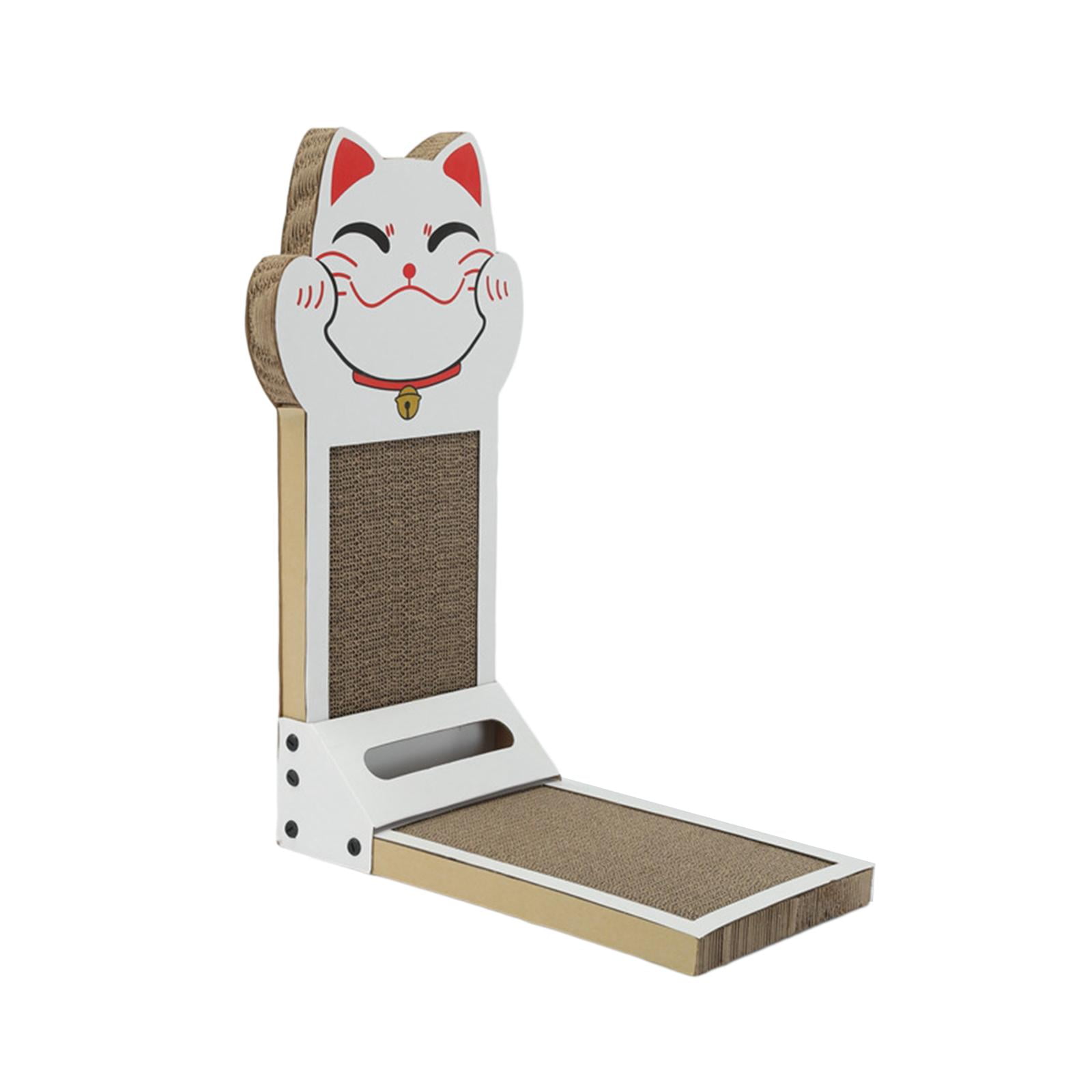 Vertical Cat Scratcher,Vertical Standing Cat Scratcher Scratching Board,Durable Cardboard Cats Scratcher Lounge Bed,Furniture Protector Decor Corrugated Paper,Cat Scratching Pad Scratch White