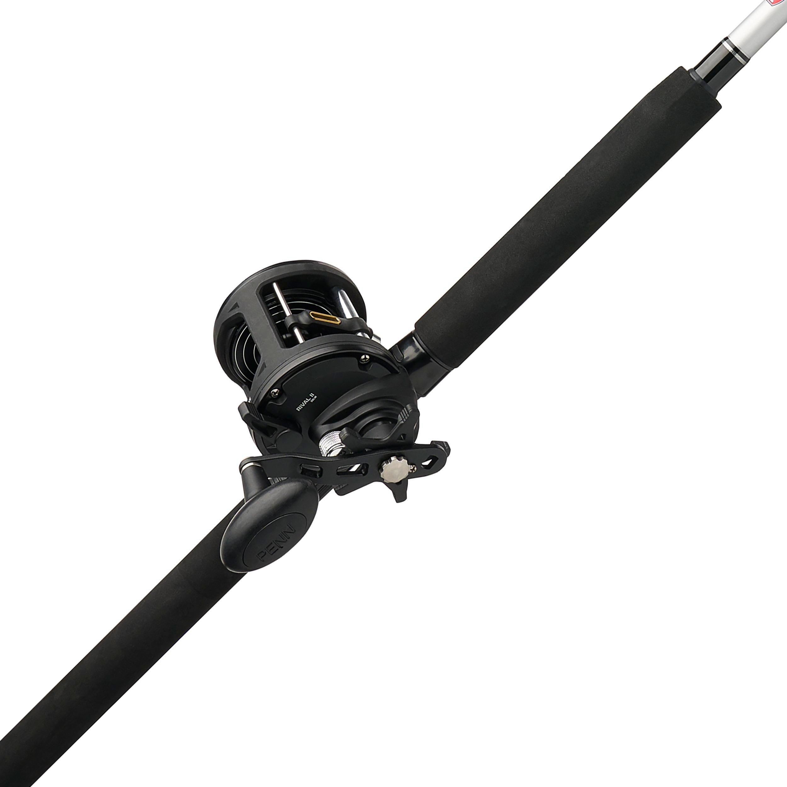 PENN Rival II Level Wind Conventional Fishing Combo, 6'6" Medium Heavy Rod, 30 Size Reel