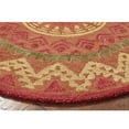 thumbnail image 4 of Ox Bay Ella 4' Round Rust/Red Southwestern Medallion Indoor Area Rug, 4 of 10