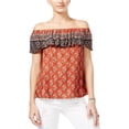 thumbnail image 1 of Blusa American Rag estampada hombros descubiertos Mujer Rojo Pequeño, 1 of 1
