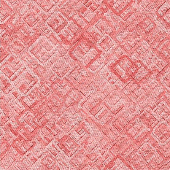 Ahgly Company Indoor Square Patterned Pastel Pink Area Rugs, 8' Square