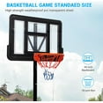 thumbnail image 3 of Portable Basketball Hoop System 5.2-10.0ft Adjustable for Kids/Youth, Pe Frame, Shatterproof PVC Board, Rust-Resistant Steel Rods, Easy Installation & Mobility with Two Wheels, 3 of 7