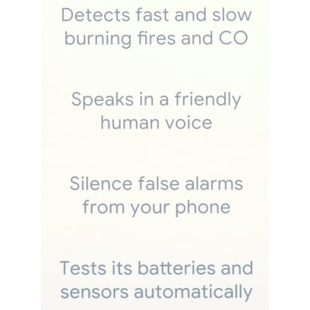 Nest Labs S3000BWES Protect Battery-Powered Smoke & Carbon Monoxide, Alarm, White, 2nd Generation