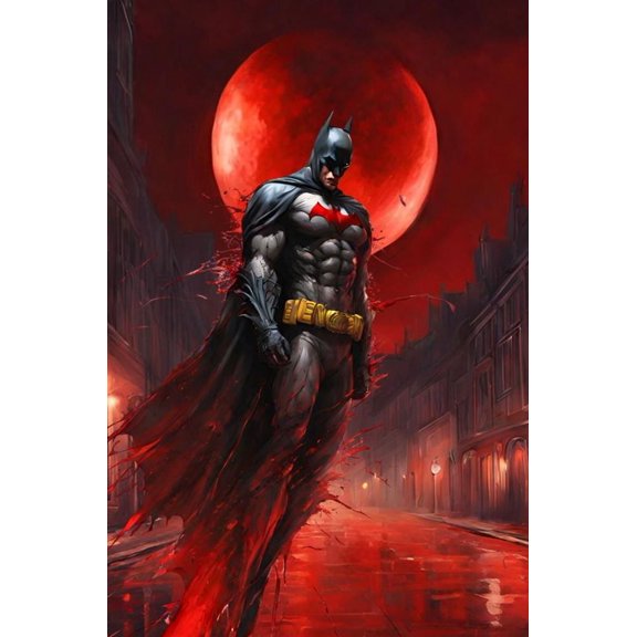 Batman 5D Diamond Art Painting for Adults and Kits Full Drill 12x16 Inch Superhero Round Drill Diamond Home Wall Decor