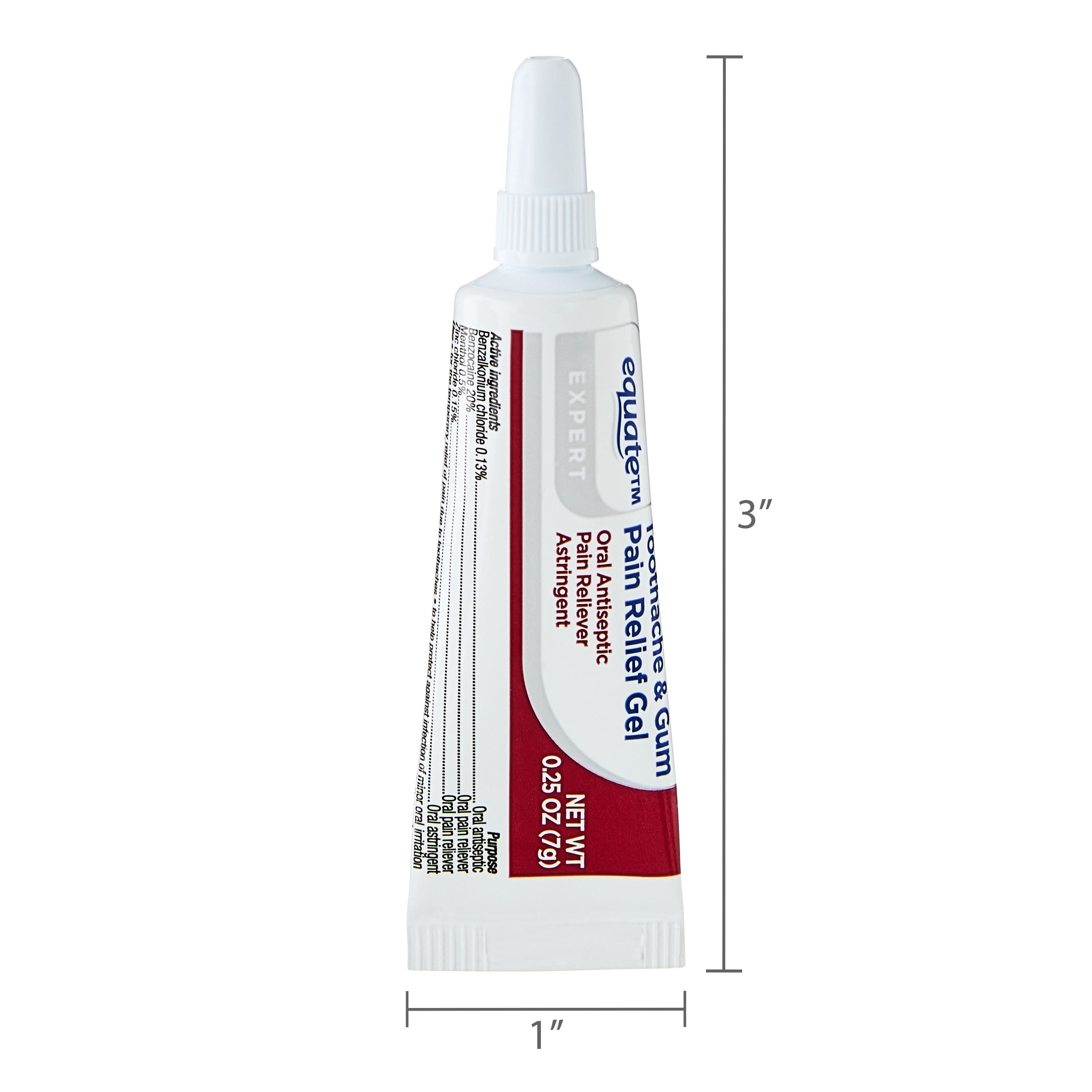 Equate 4X Medicated Toothache and Gum Pain Relief Gel, 0.25 oz