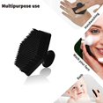thumbnail image 5 of Men's Face Scrubber - Silicone Facial Cleansing Brush, Gentle Exfoliator Pad & Soft-Touch Massager - Removes Dead & Dry Skin - Long Lasting Bathroom & Shower Accessories - Charcoal, 5 of 5