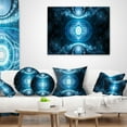 thumbnail image 3 of Designart Cabalistic Light Blue Pattern - Abstract Throw Pillow - 18x18, 3 of 4