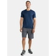 thumbnail image 2 of Athletic Works Men's Mesh Striped Tee with Short Sleeves, Size S-3XL, 2 of 5