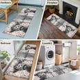 thumbnail image 5 of Runner Rug 2'x6', Black Cow Floral Washable Non-Slip Hallway Runner Rugs, Grey Ombre Farmhouse Animals Bedside Rugs Floor Mats Carpet Runners for Kitchen Bathroom Laundry Room, 5 of 8