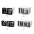 thumbnail image 2 of Spice Organizer Wall Mounted Kitchen Seasoning Jar 400ml Plastic Kitchen Spice Organizer Plastic Sugar Salt Container, 3 Cups, Black, 2 of 9